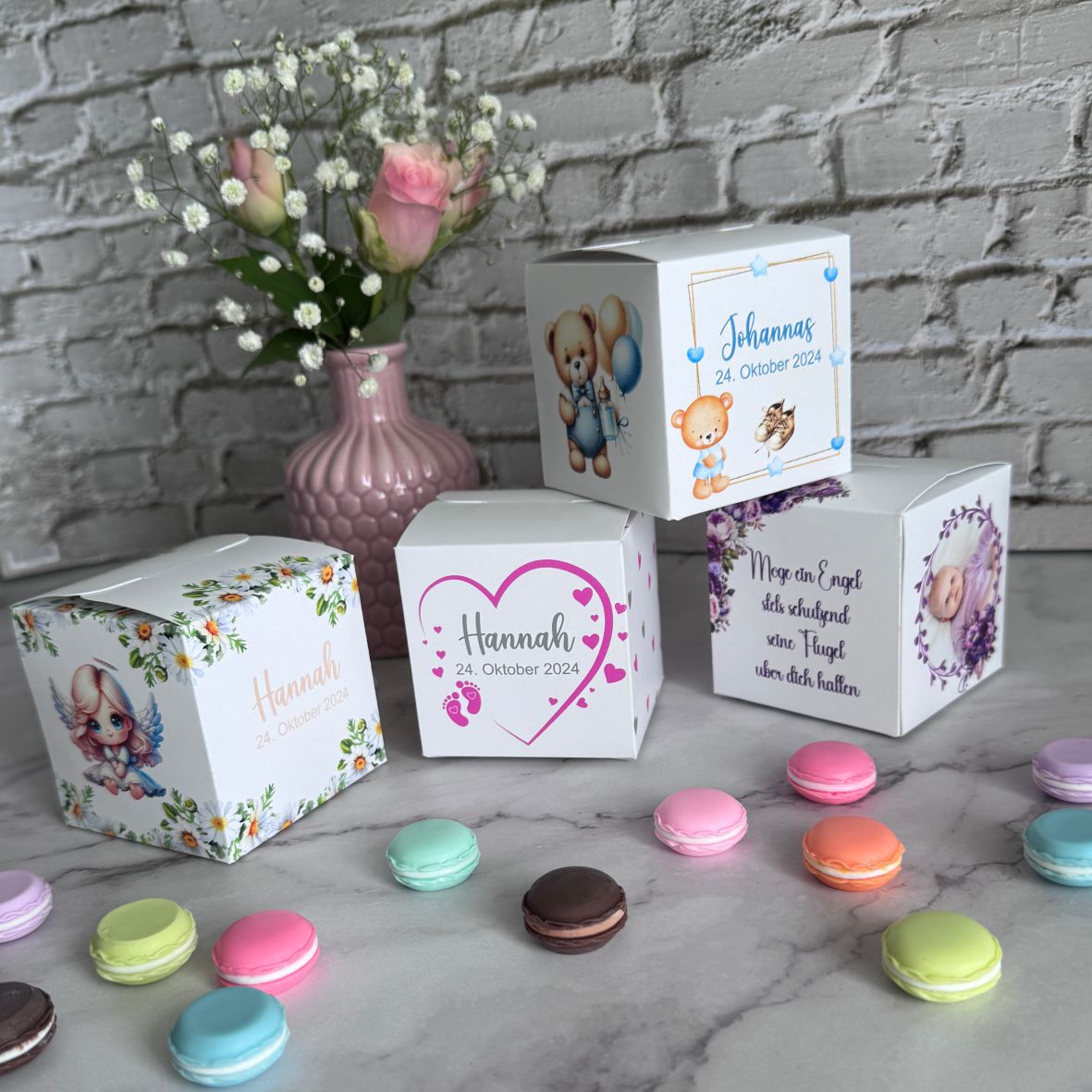 Geschenkbox personalisiert - Rosa Herz - FOTOFOL