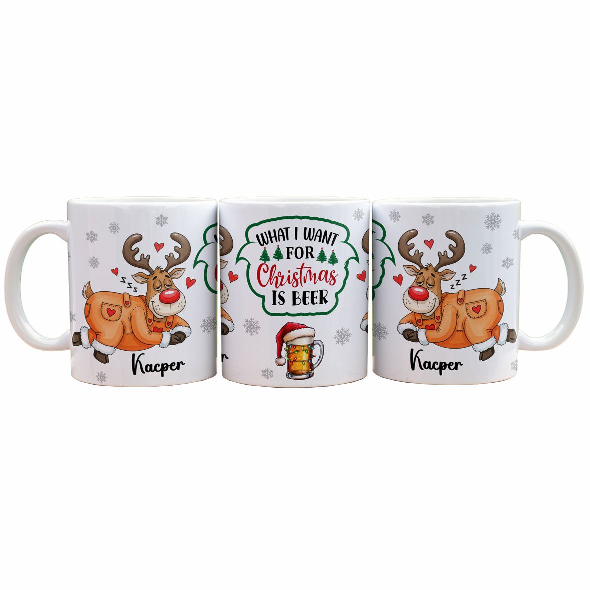 FOTOFOL - Tasse zu Weihnachten - Personalisiert mit Namen oder Wunschtext &nbsp;- Weihnachtstasse - Glühwein-Tasse - Geschenk-Idee für Familie und Freunde - 330ml