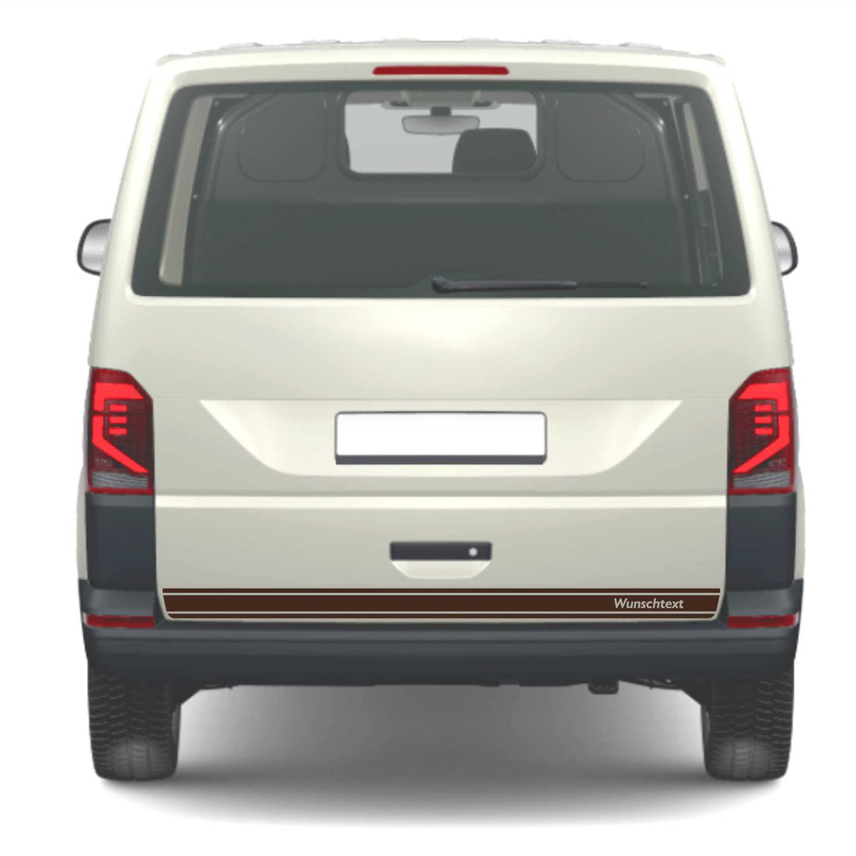 Heckklappen Heckstreifen  Aufkleber Wunschtext passend für VW T6.1 T6 T5 Multivan Bulli - Streifen 3 - FOTOFOL