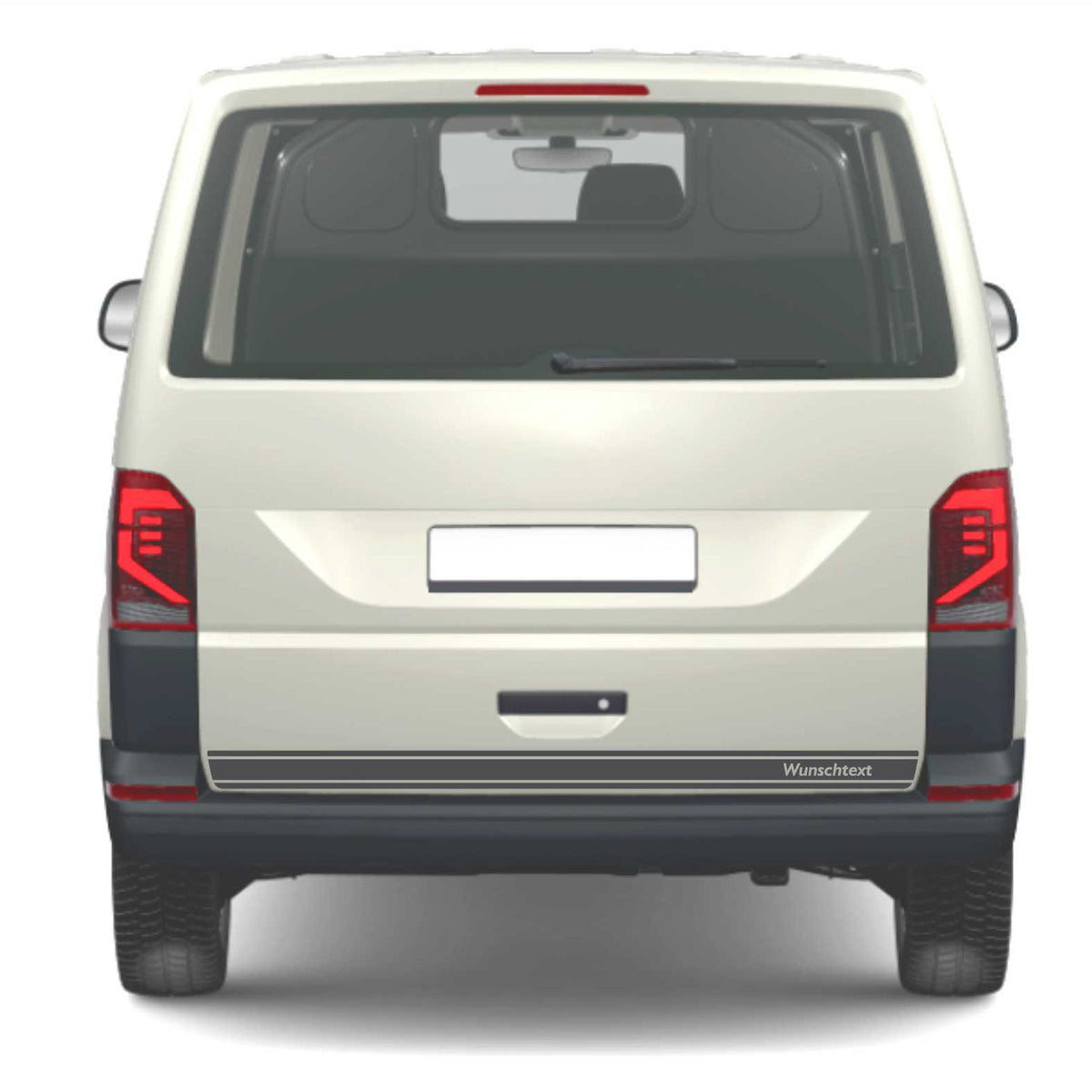 Heckklappen Heckstreifen  Aufkleber Wunschtext passend für VW T6.1 T6 T5 Multivan Bulli - Streifen 3 - FOTOFOL