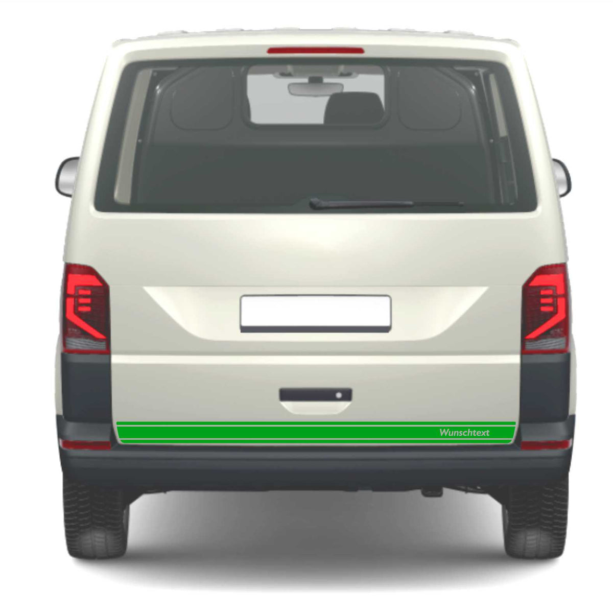 Heckklappen Heckstreifen  Aufkleber Wunschtext passend für VW T6.1 T6 T5 Multivan Bulli - Streifen 3 - FOTOFOL