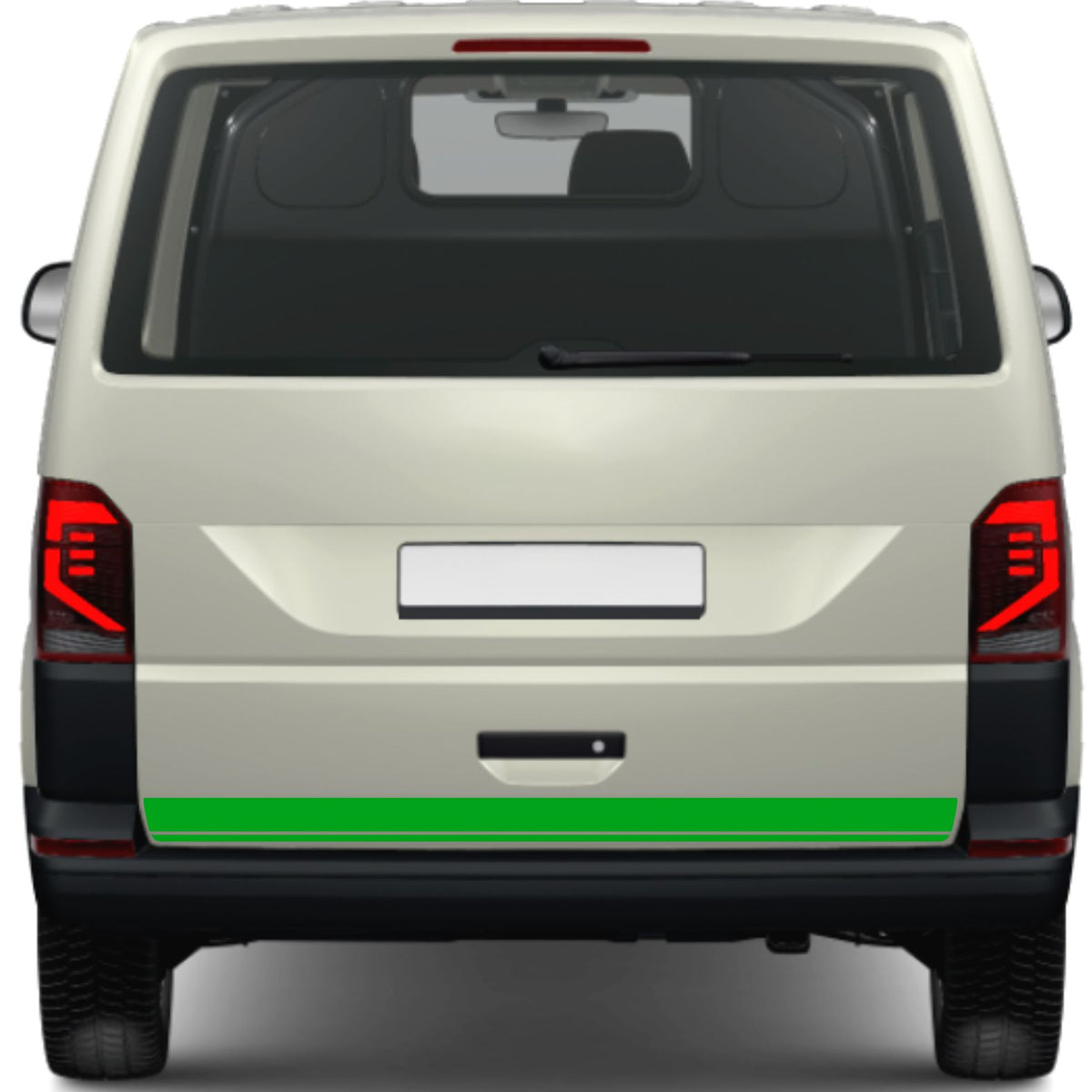 FOTOFOL - Heckklappen Heckstreifen Aufkleber Wunschtext passend für VW T6.1 T6 T5 Multivan Bulli
