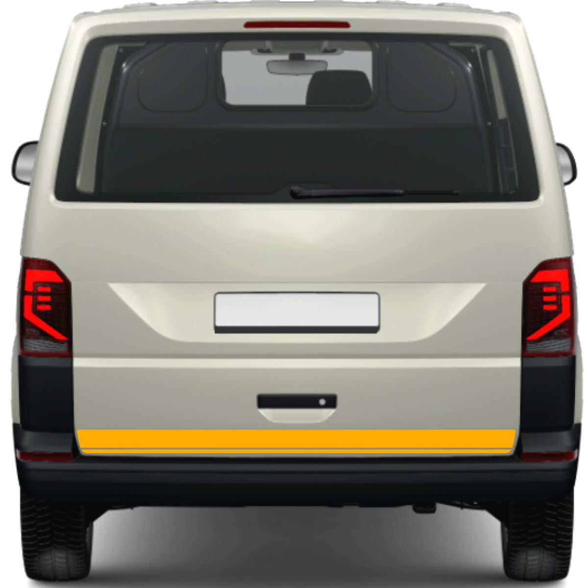 FOTOFOL - Heckklappen Heckstreifen Aufkleber Wunschtext passend für VW T6.1 T6 T5 Multivan Bulli