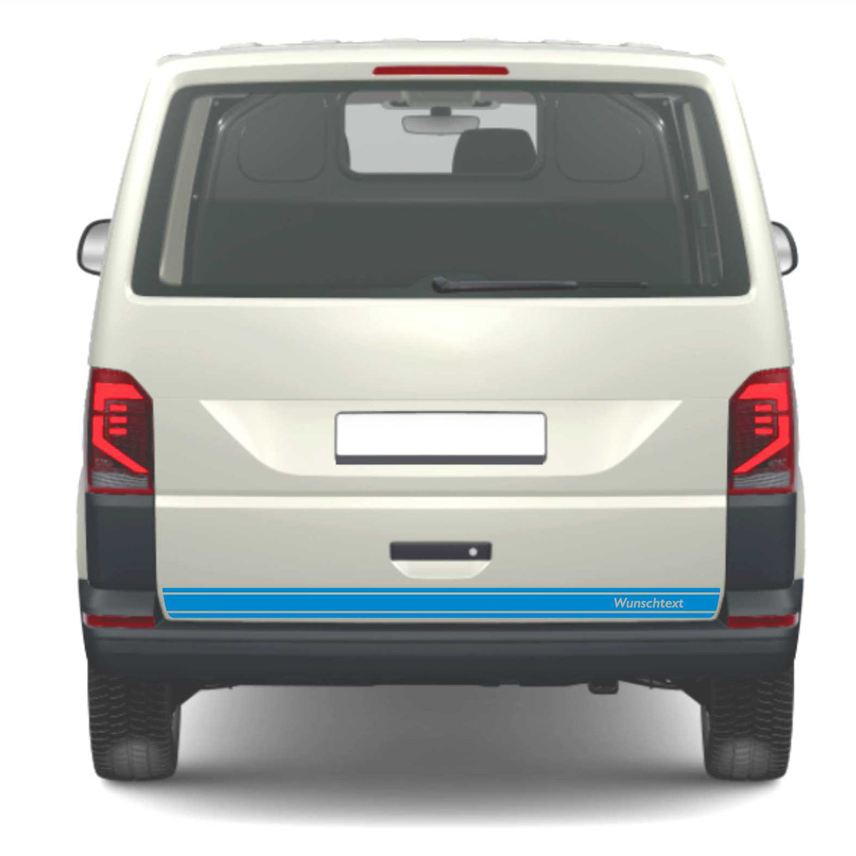 Heckklappen Heckstreifen  Aufkleber Wunschtext passend für VW T6.1 T6 T5 Multivan Bulli - Streifen 3 - FOTOFOL