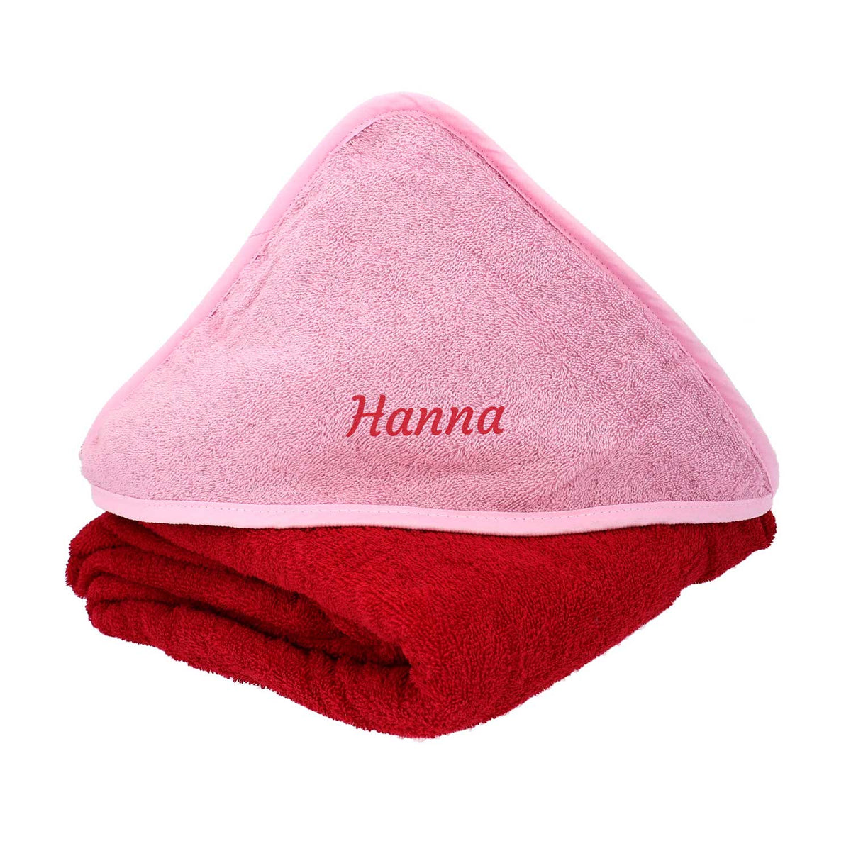 FOTOFOL - Kinder Kapuzenhandtuch PERSONALISIERT mit Name 140x140cm | 100% Bio Baumwolle