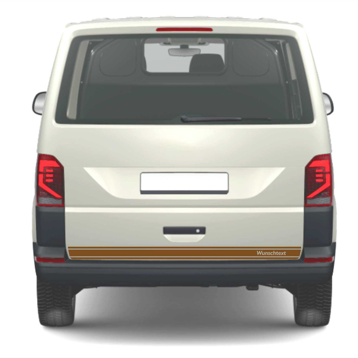 Heckklappen Heckstreifen  Aufkleber Wunschtext passend für VW T6.1 T6 T5 Multivan Bulli - Streifen 3 - FOTOFOL