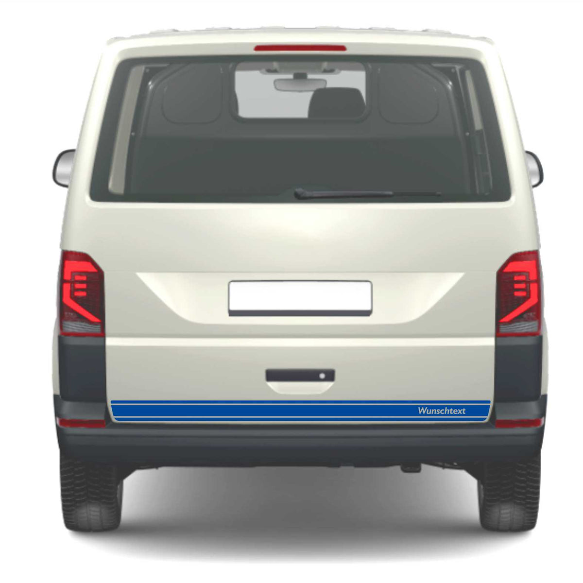Heckklappen Heckstreifen  Aufkleber Wunschtext passend für VW T6.1 T6 T5 Multivan Bulli - Streifen 3 - FOTOFOL