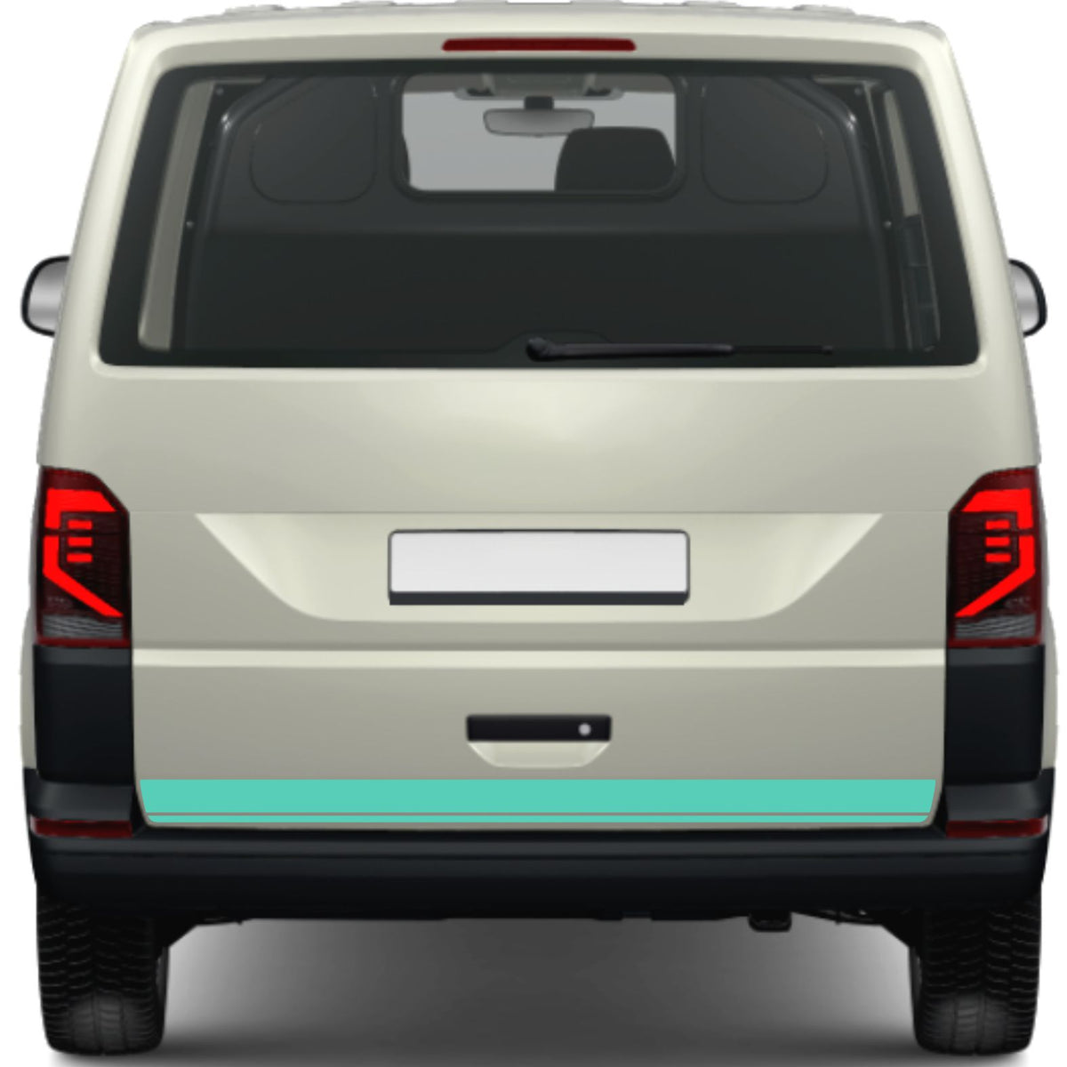 FOTOFOL - Heckklappen Heckstreifen Aufkleber Wunschtext passend für VW T6.1 T6 T5 Multivan Bulli
