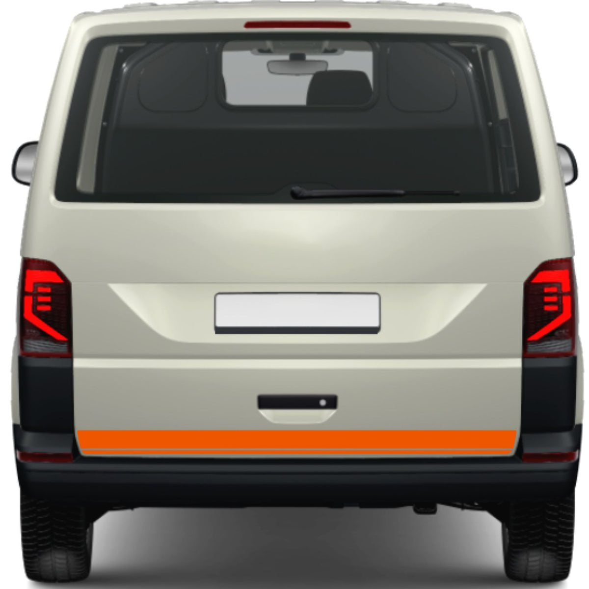 FOTOFOL - Heckklappen Heckstreifen Aufkleber Wunschtext passend für VW T6.1 T6 T5 Multivan Bulli