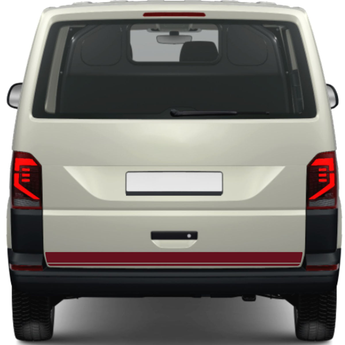 FOTOFOL - Heckklappen Heckstreifen Aufkleber Wunschtext passend für VW T6.1 T6 T5 Multivan Bulli