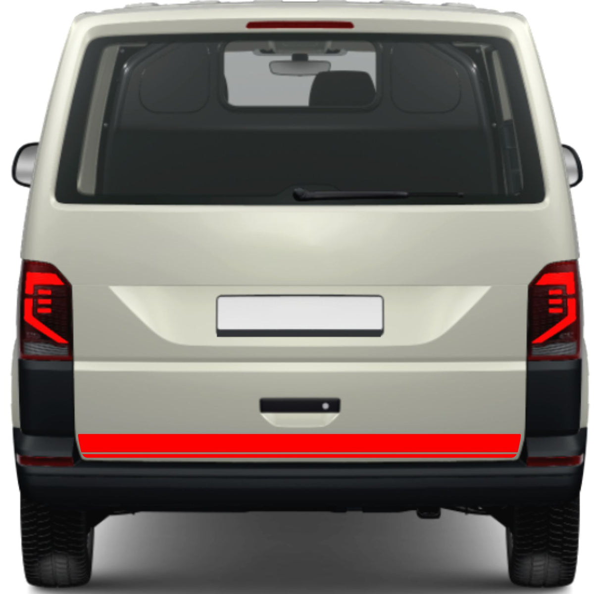 FOTOFOL - Heckklappen Heckstreifen Aufkleber Wunschtext passend für VW T6.1 T6 T5 Multivan Bulli
