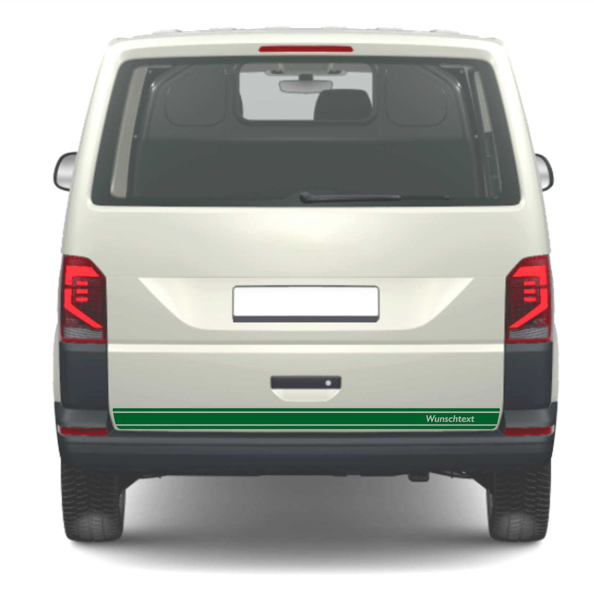 Heckklappen Heckstreifen  Aufkleber Wunschtext passend für VW T6.1 T6 T5 Multivan Bulli - Streifen 3 - FOTOFOL