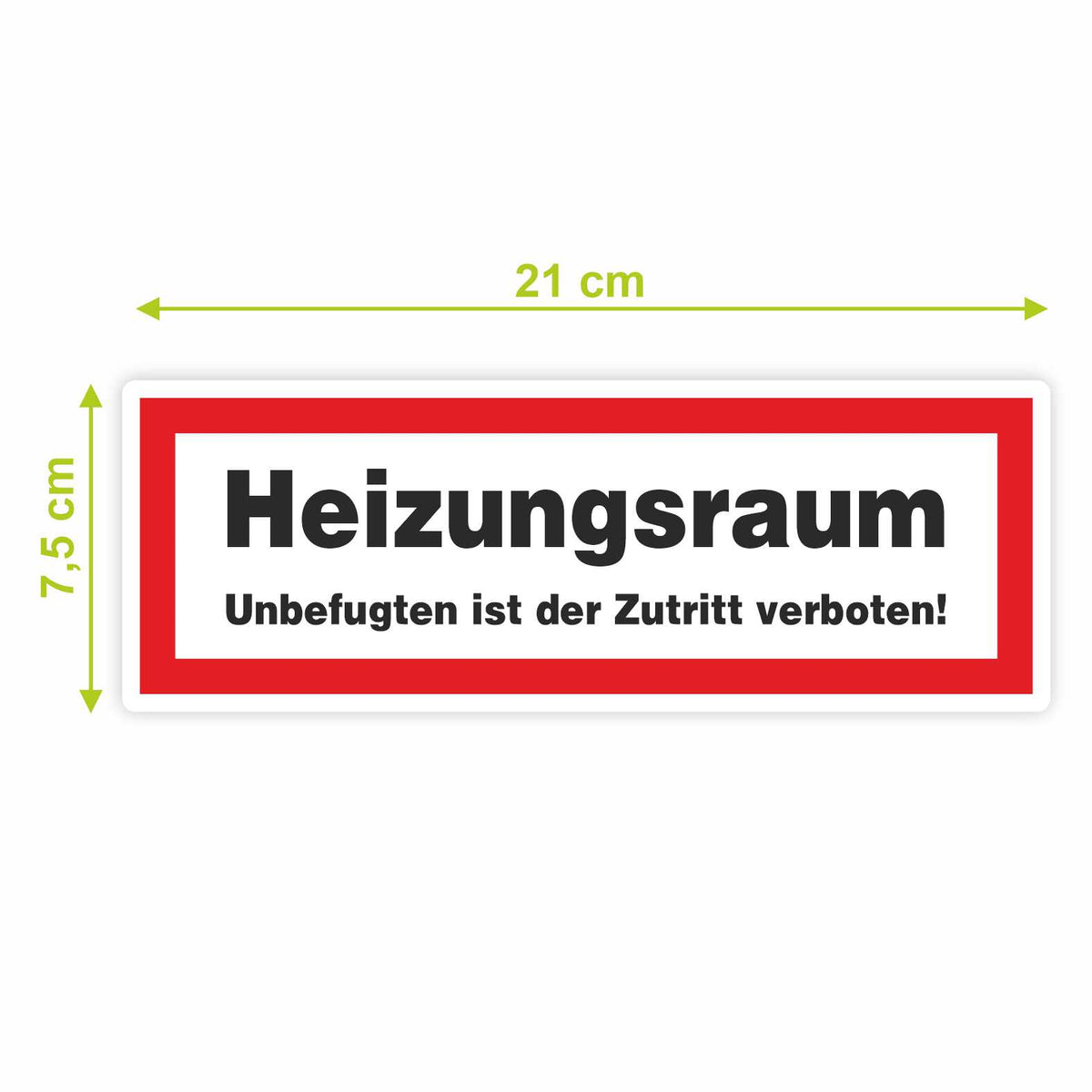 2x Aufkleber "Heizungsraum" 21x7,5cm - FOTOFOL
