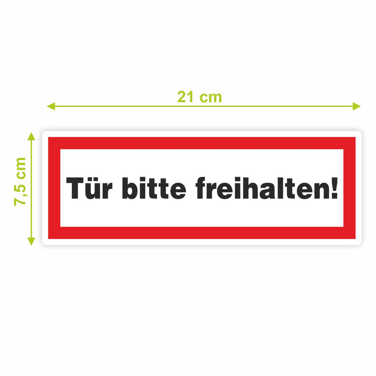2x Aufkleber "Tür bitte freihalten" 21x7,5cm - FOTOFOL