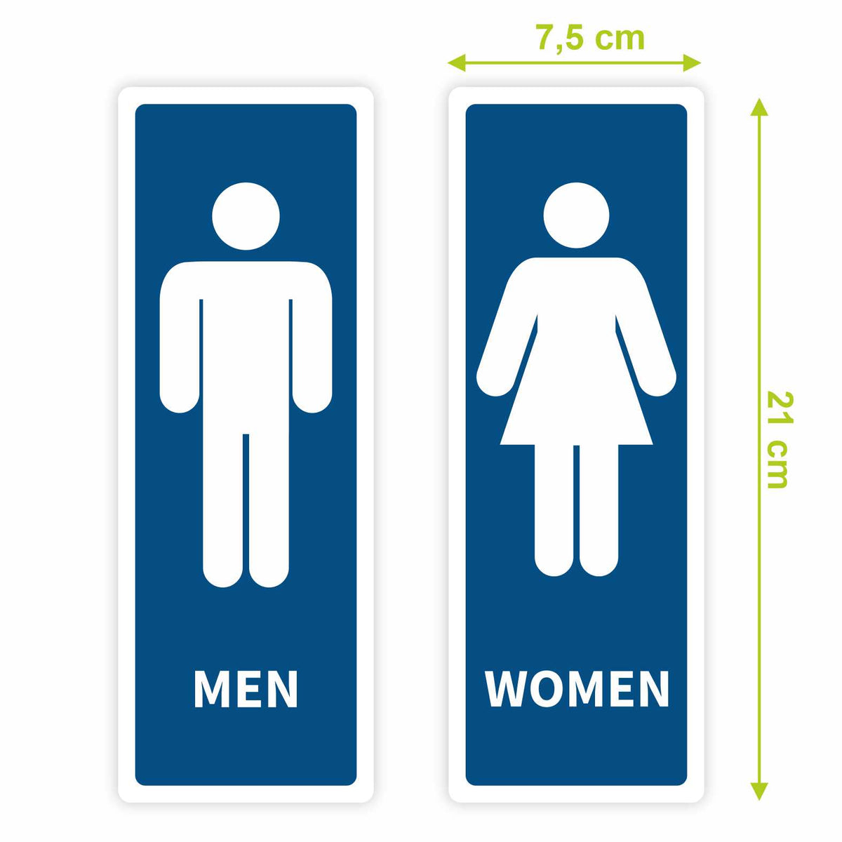 2x Aufkleber WC WOMAN & MAN 21x7,5cm - FOTOFOL