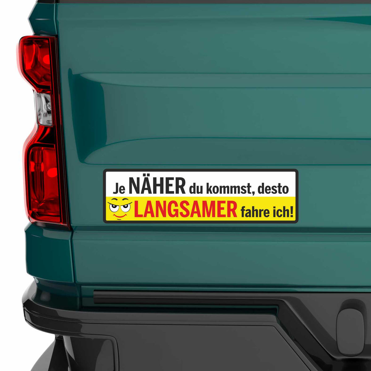 Lustige Aufkleber -  "Je NÄHER du kommst desto LANGSAMER fahre ich!"- Style 4 - FOTOFOL
