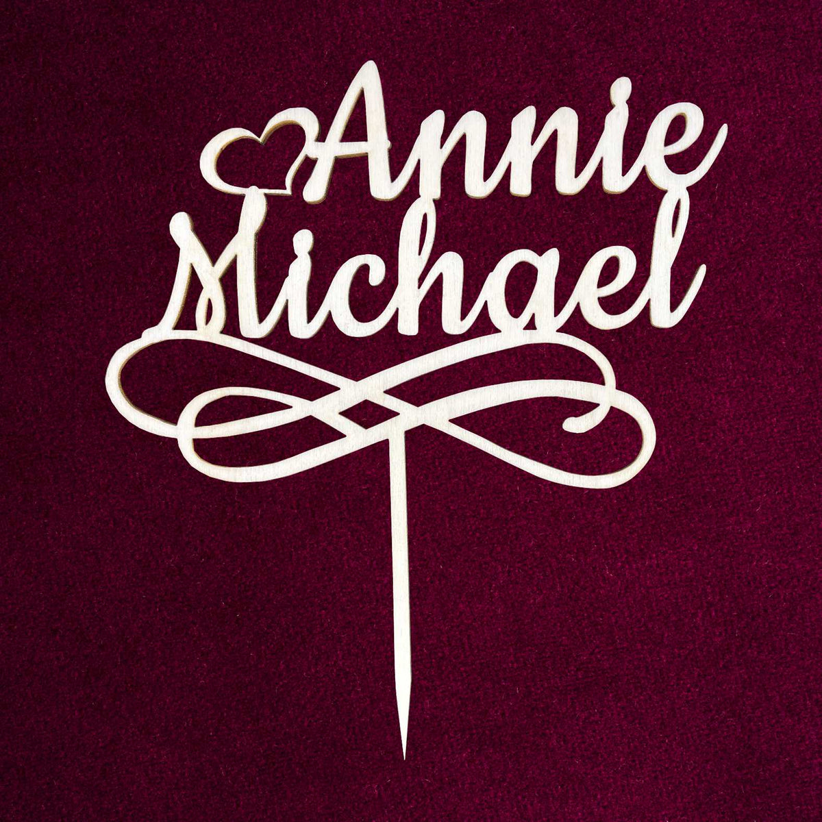 CAKE TOPPER mit personalisierten Wunschname aus Holz - Tortendeko & Kuchendeko - FOTOFOL