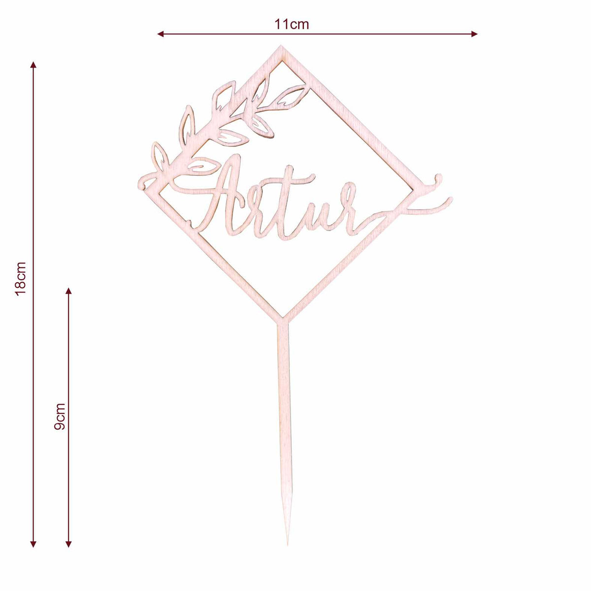 CAKE TOPPER  Wunschname personalisiert Quadrat- Tortendeko & Kuchendeko - FOTOFOL