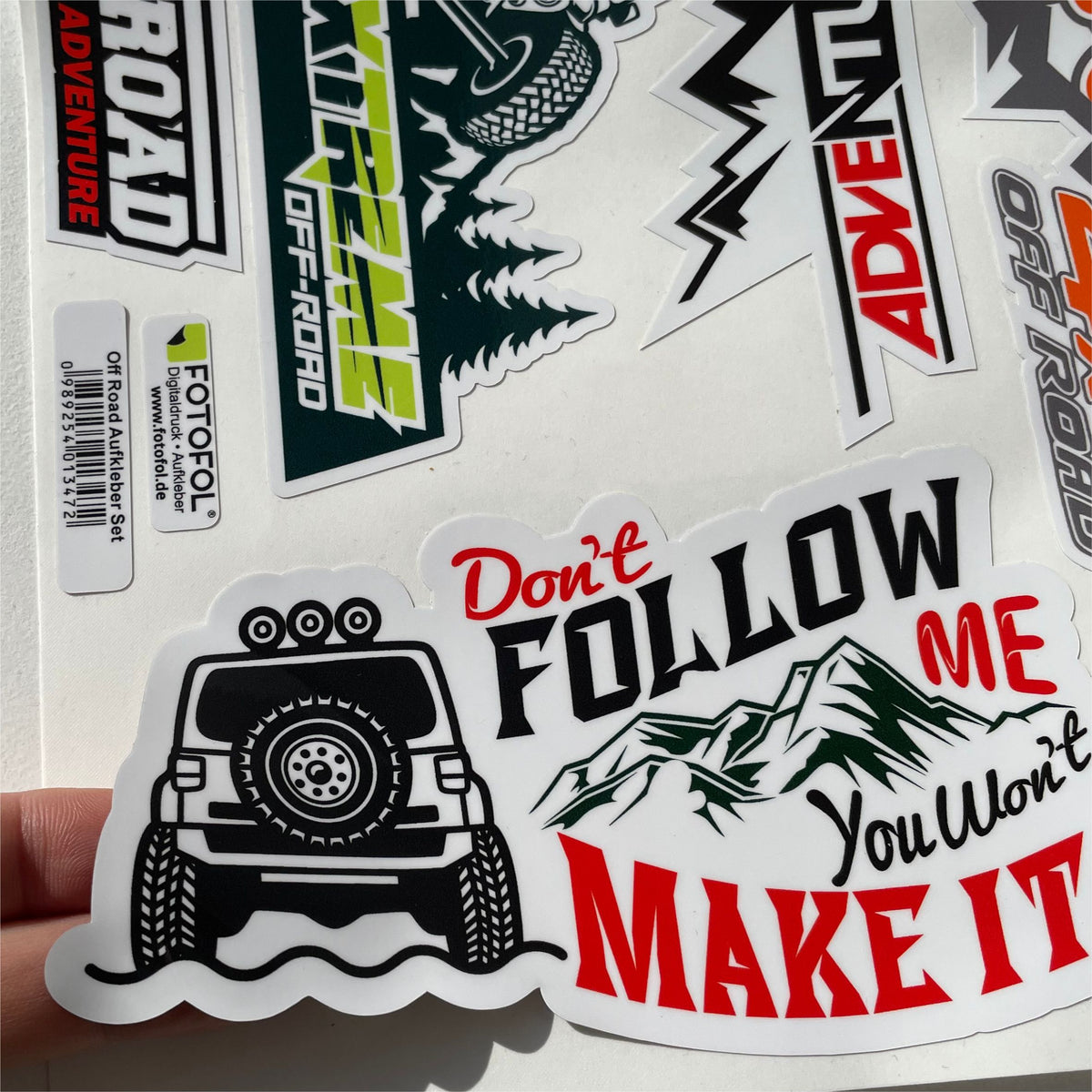 4x4 Off Road Aufkleber Set - Deko Sticker für Auto, Fahrzeuge, SUV - FOTOFOL