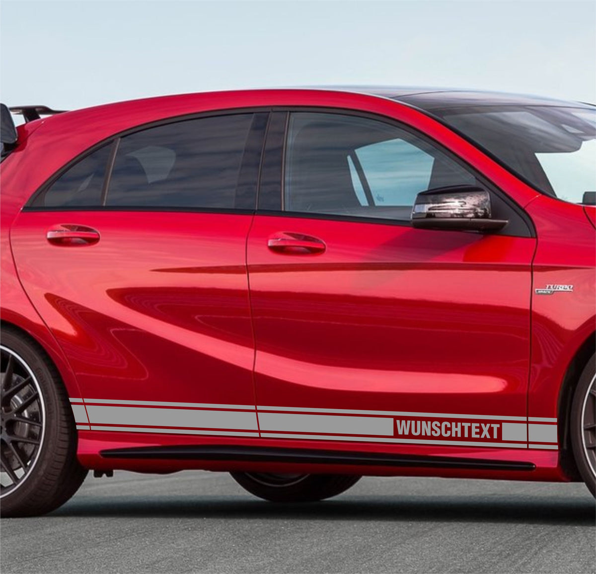 Seitenstreifen Dekorstreifen GT Style Mustang Shelby Autoaufkleber mit Wunschtext - FOTOFOL