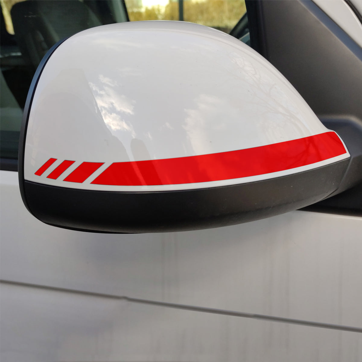 Spiegelstreifen Aufkleber Set passend für VW T6.1 - Spiegelgehäuse Tuning Sticker - FOTOFOL