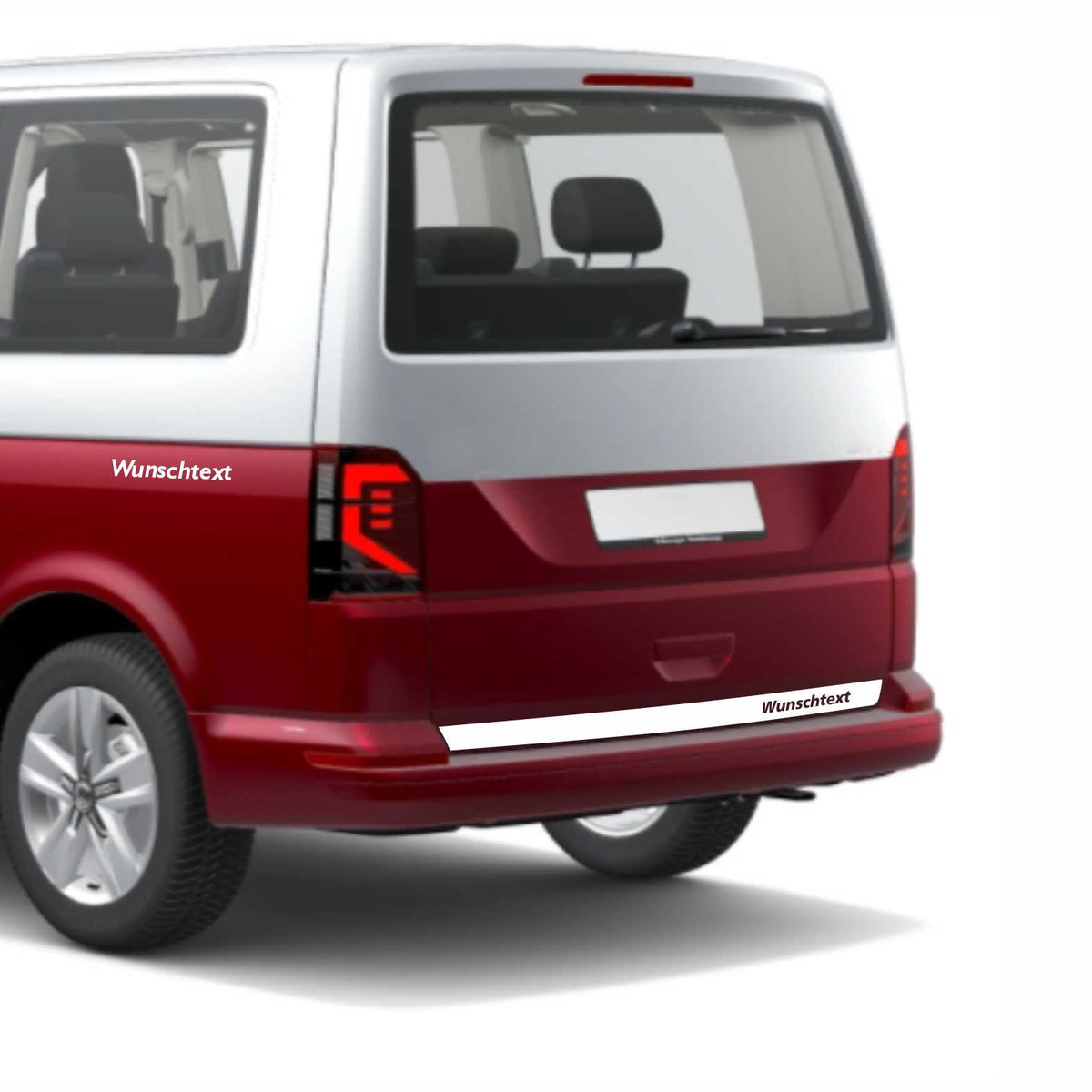 Heckklappen Heckstreifen  Aufkleber Wunschtext passend für VW T6.1 T6 T5 Multivan Bulli - Streifen 1 - FOTOFOL