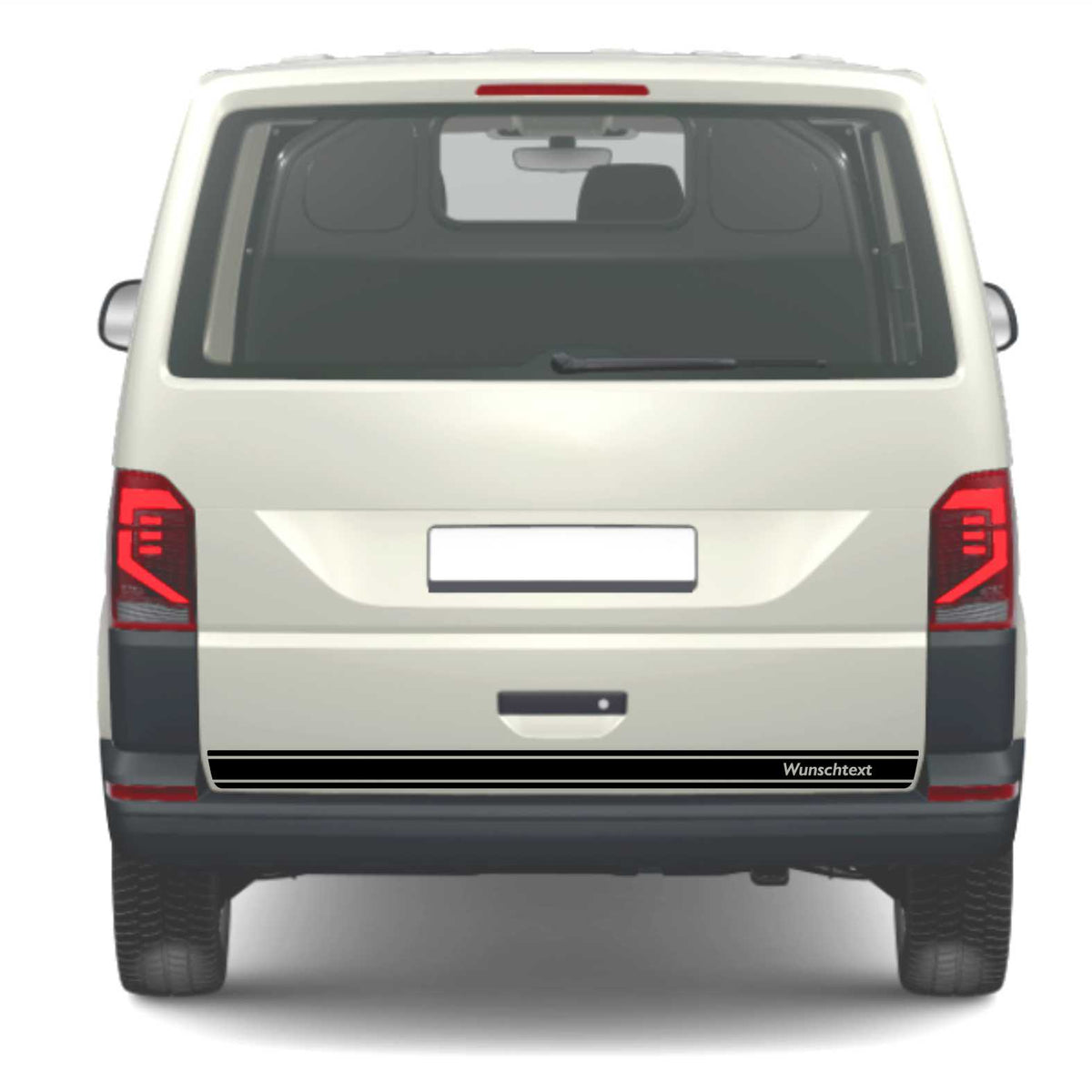Heckklappen Heckstreifen  Aufkleber Wunschtext passend für VW T6.1 T6 T5 Multivan Bulli - Streifen 3 - FOTOFOL
