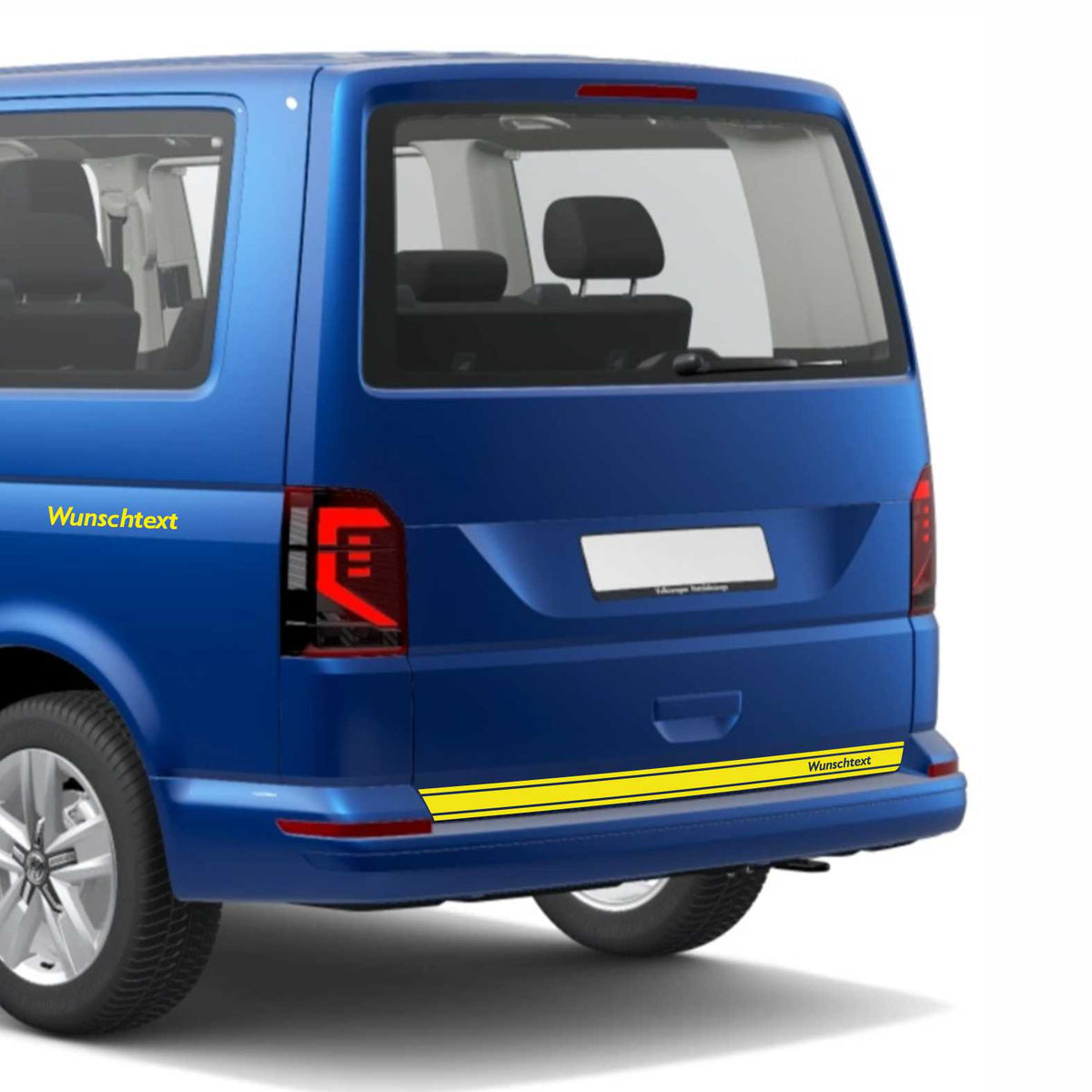 Heckklappen Heckstreifen  Aufkleber Wunschtext passend für VW T6.1 T6 T5 Multivan Bulli - Streifen 3 - FOTOFOL