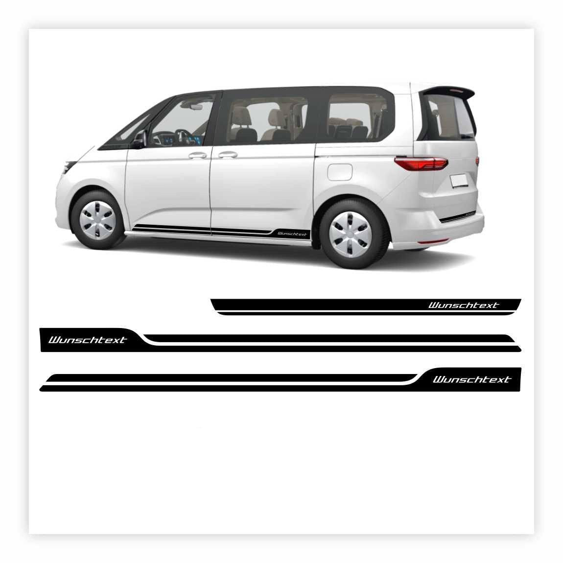 Seitenstreifen Zierstreifen mit Wunschtext passend für VW T7 Multivan - FOTOFOL