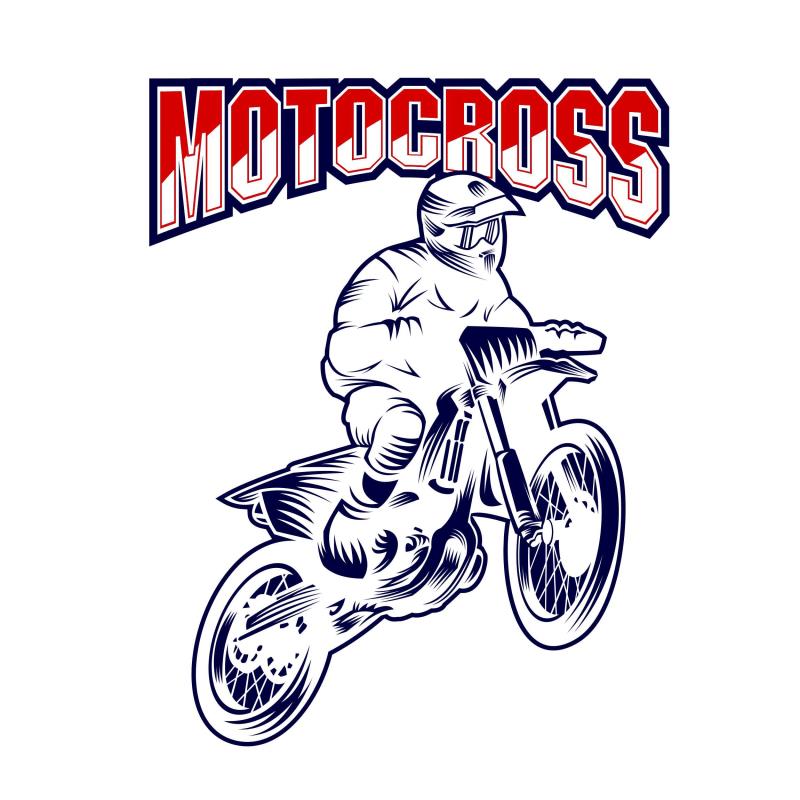 Wandtatoo Teenager-Zimmer Deko Motocross Motorrad Sport Bike - FOTOFOL