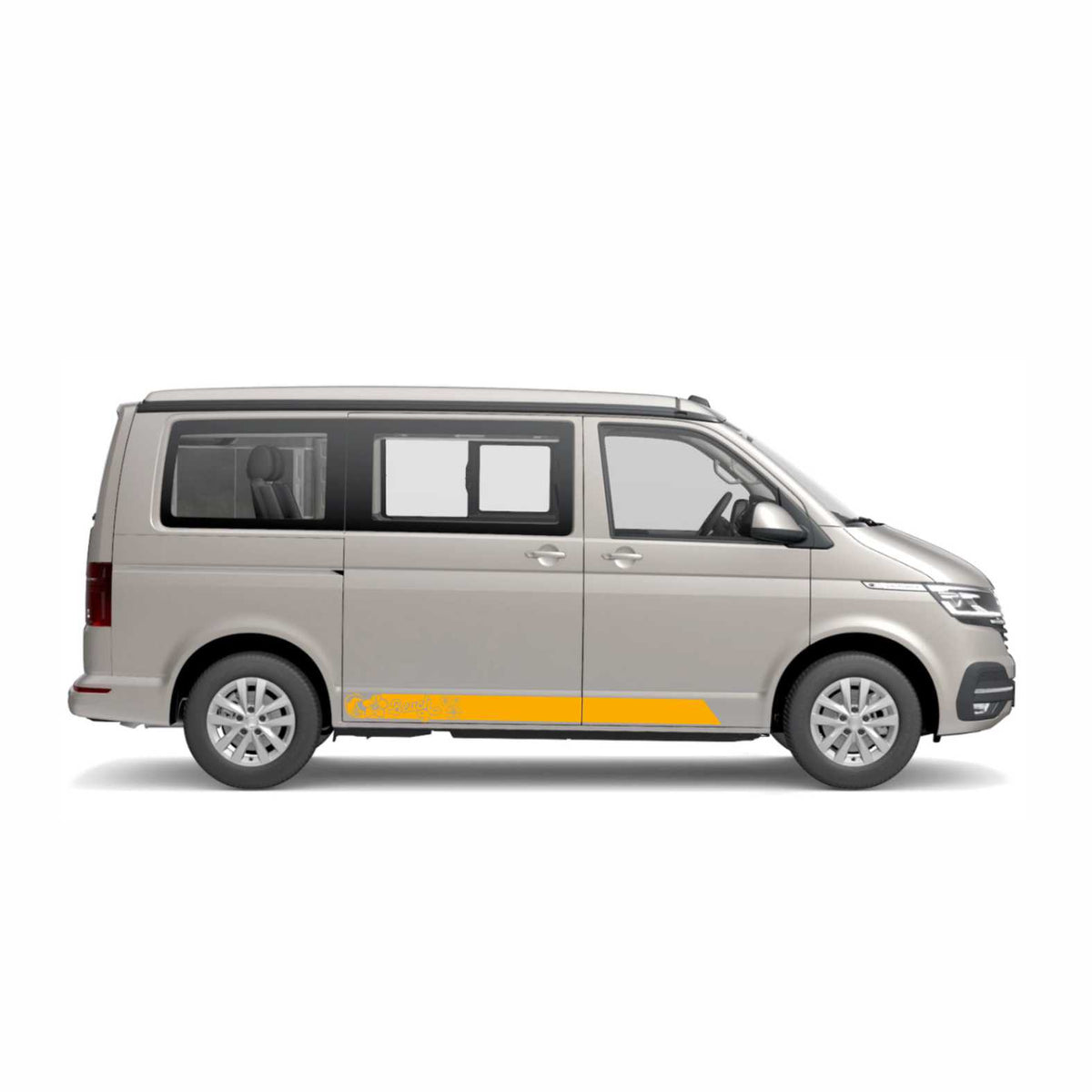 Seitenstreifen passend für VW California Beach T6.1, T6, T5, Seitenaufkleber Autoaufkleber - FOTOFOL