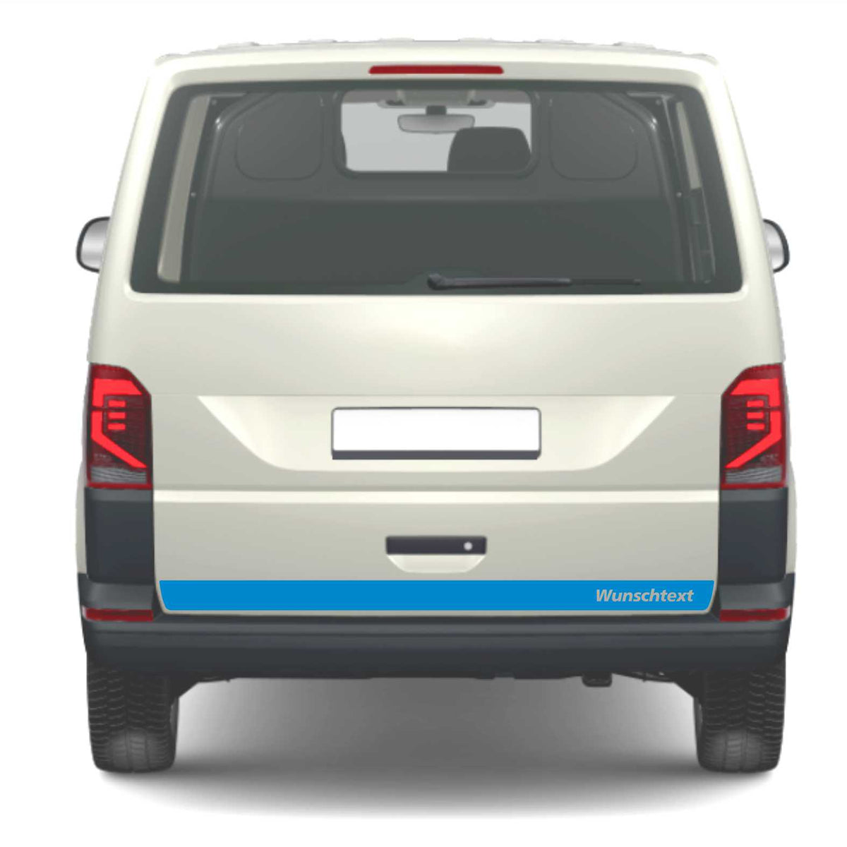 Heckklappen Heckstreifen  Aufkleber Wunschtext passend für VW T6.1 T6 T5 Multivan Bulli - Streifen 1 - FOTOFOL