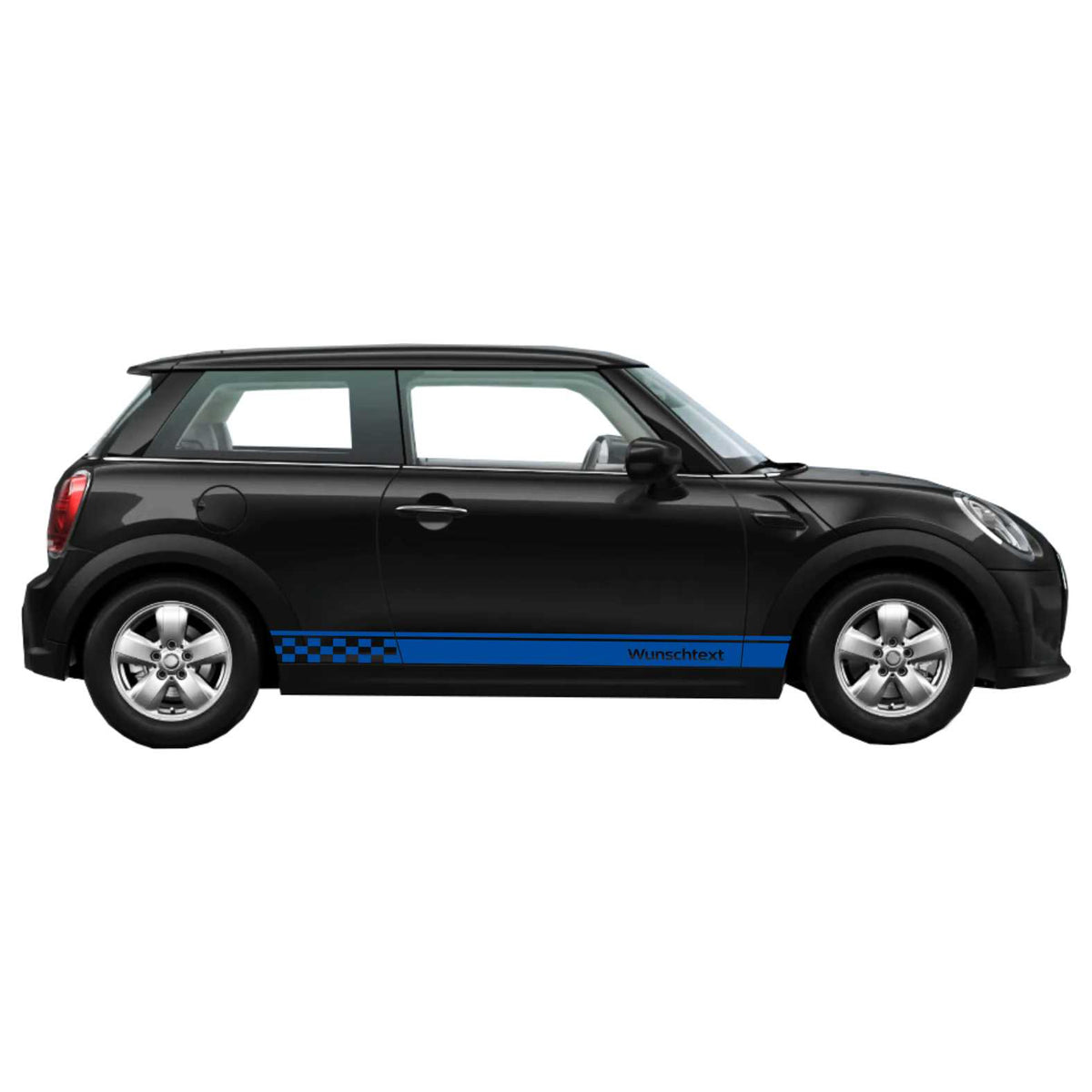Seitenstreifen passt für Mini Cooper Wunschtext Aufkleber 185 x 11 cm - FOTOFOL