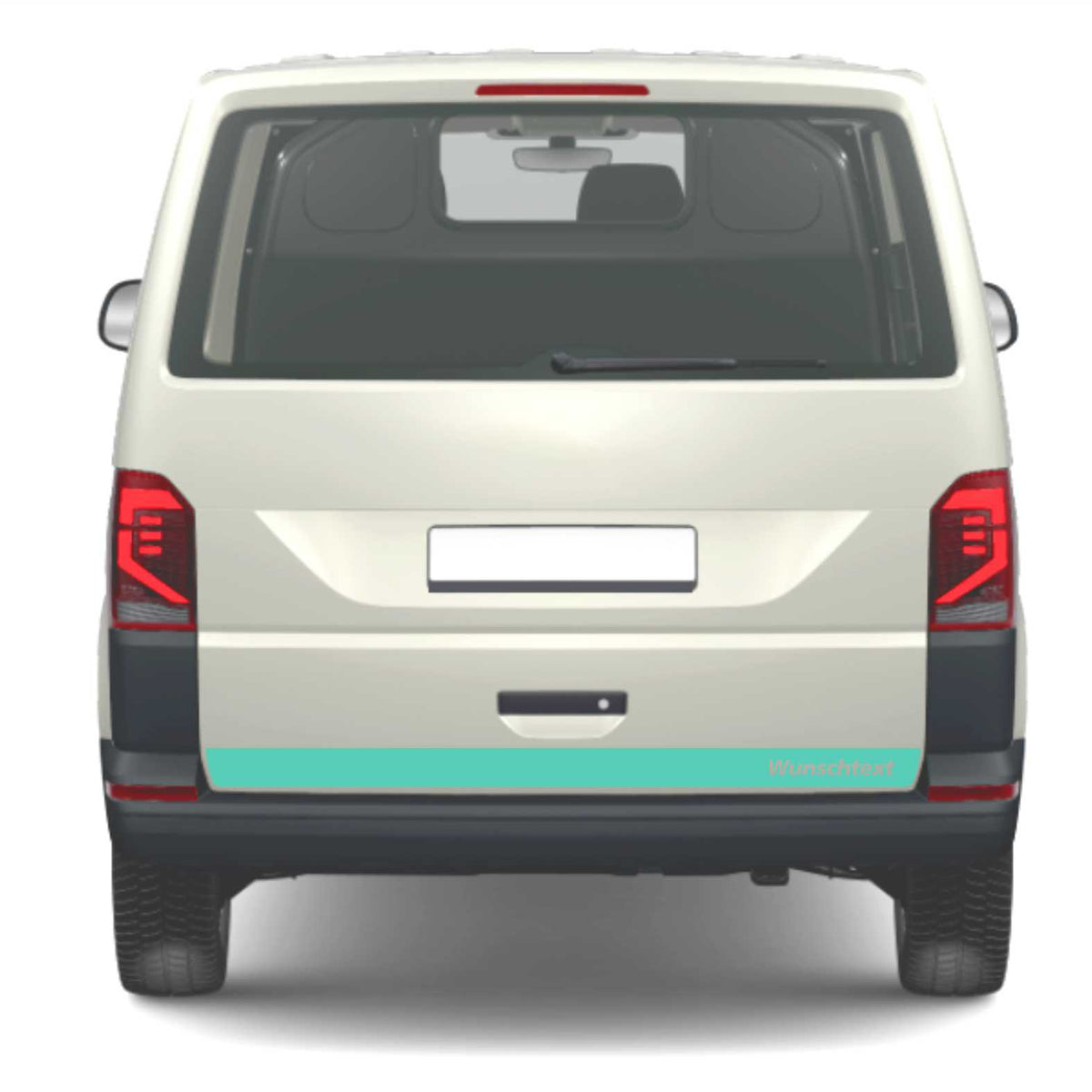 Heckklappen Heckstreifen  Aufkleber Wunschtext passend für VW T6.1 T6 T5 Multivan Bulli - Streifen 1 - FOTOFOL
