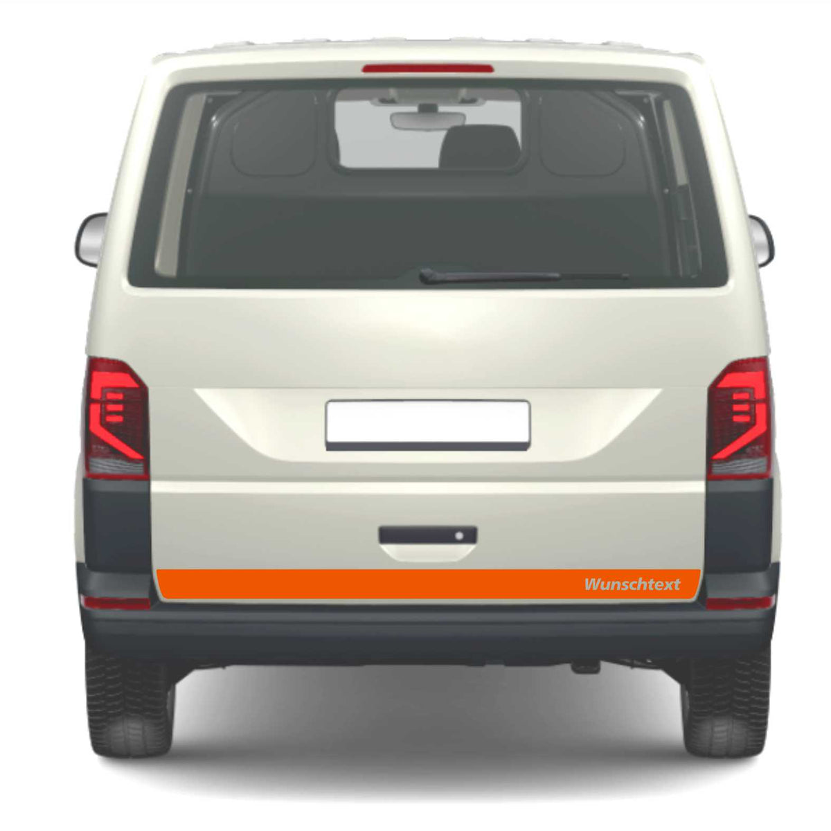 Heckklappen Heckstreifen  Aufkleber Wunschtext passend für VW T6.1 T6 T5 Multivan Bulli - Streifen 1 - FOTOFOL