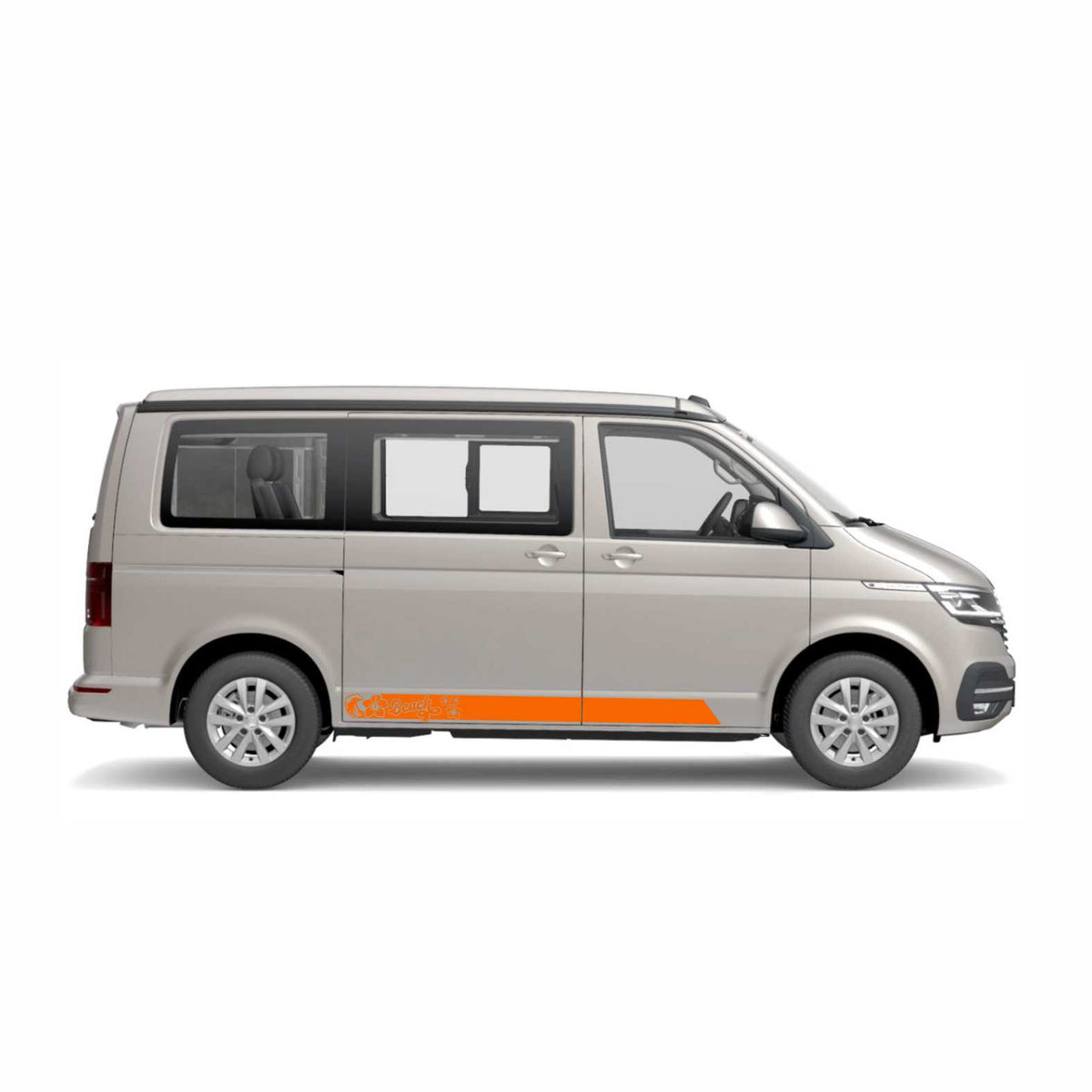 Seitenstreifen passend für VW California Beach T6.1, T6, T5, Seitenaufkleber Autoaufkleber - FOTOFOL