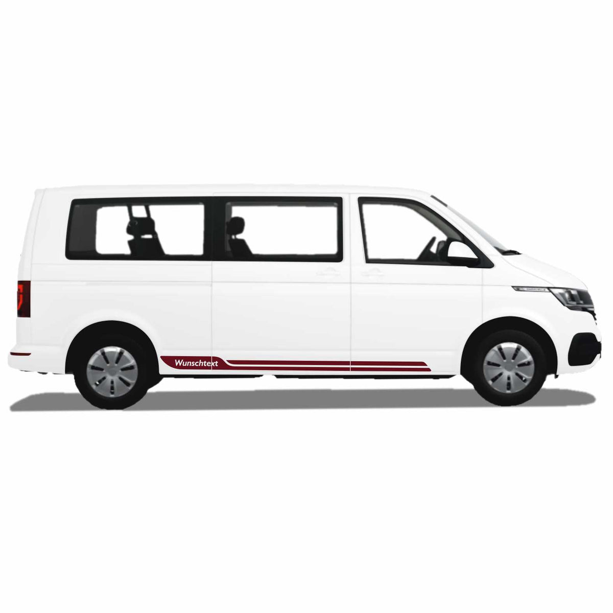 Seitenstreifen passend für VW T6.1, T6, T5, Multivan, Bulli, Wunschtext Aufkleber - FOTOFOL