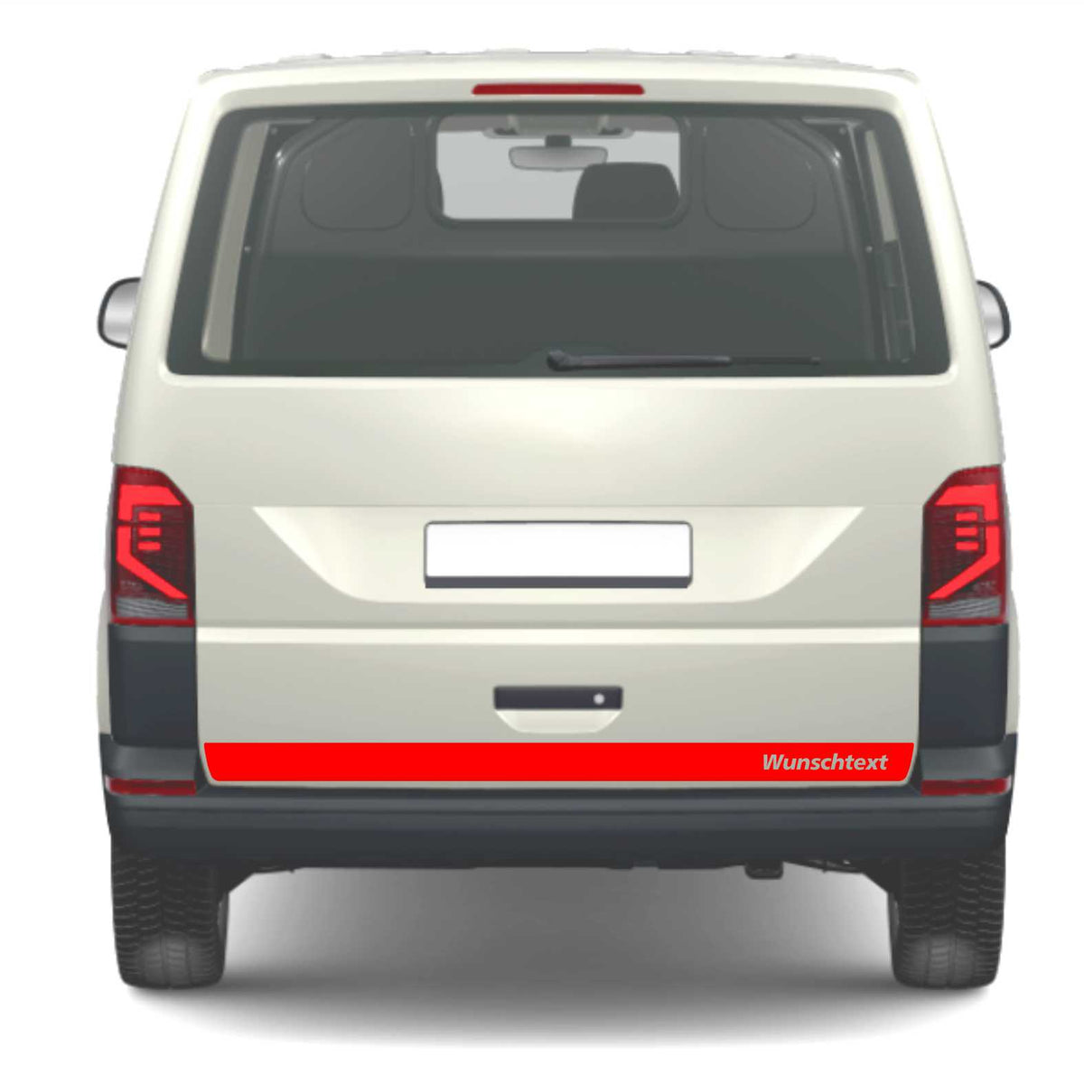 Heckklappen Heckstreifen  Aufkleber Wunschtext passend für VW T6.1 T6 T5 Multivan Bulli - Streifen 1 - FOTOFOL