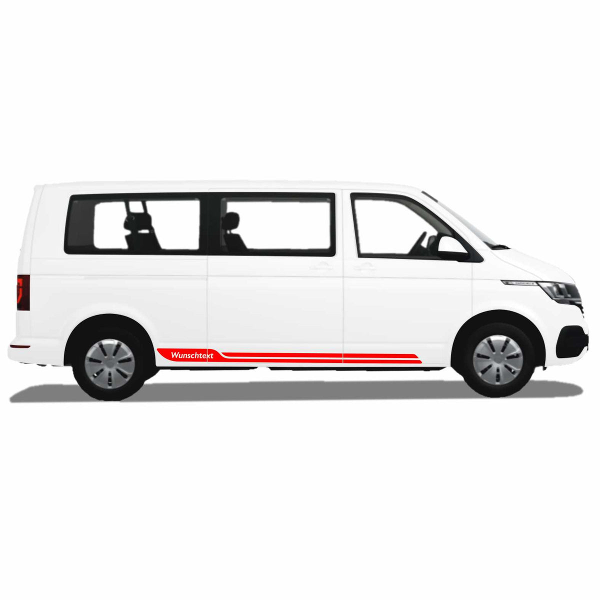 Seitenstreifen passend für VW T6.1, T6, T5, Multivan, Bulli, Wunschtext Aufkleber - FOTOFOL