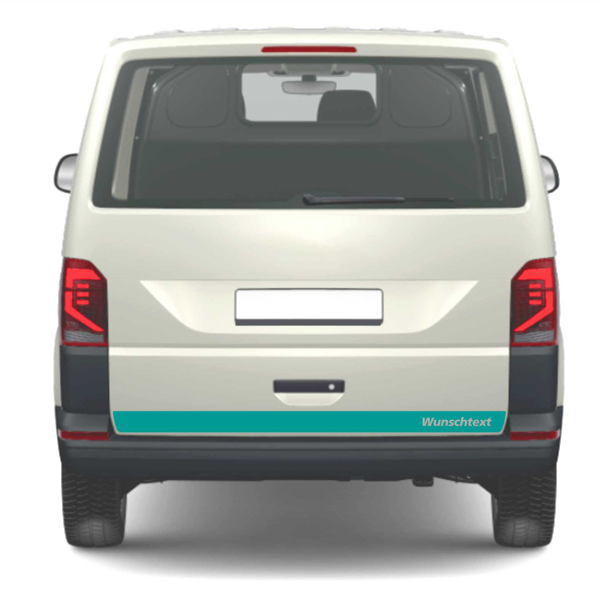 Heckklappen Heckstreifen  Aufkleber Wunschtext passend für VW T6.1 T6 T5 Multivan Bulli - Streifen 1 - FOTOFOL