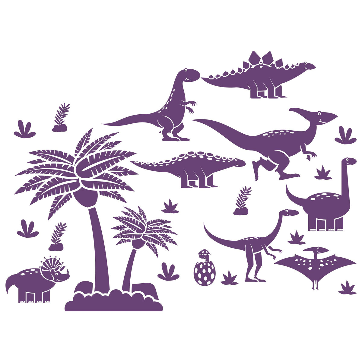 Aufkleber Wandtattoo Dinosaurier Steinzeit Dino Kinderzimmer Junge - FOTOFOL